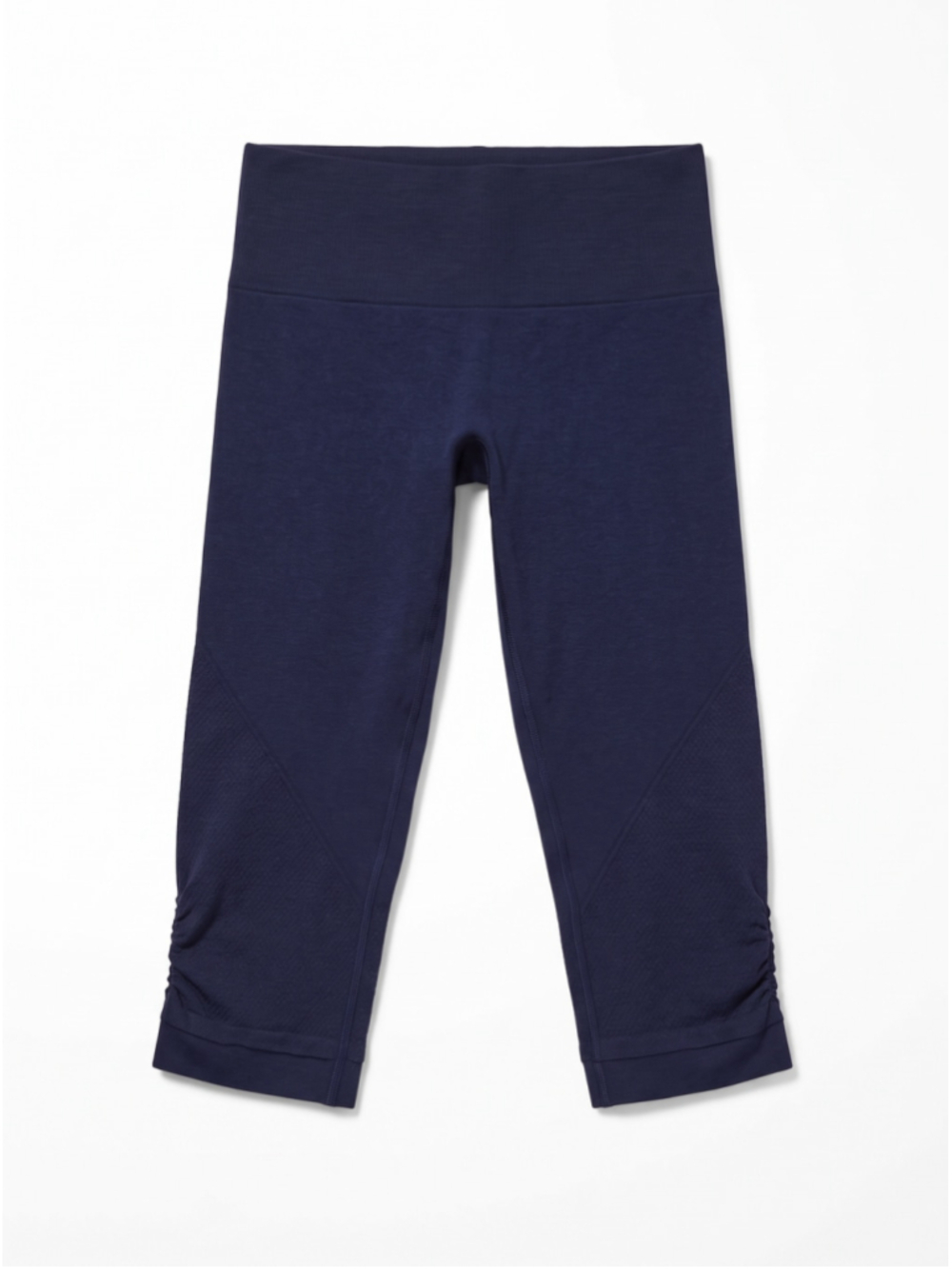 LULULEMON Leggings In The Flow Crop II Blue Pants Yoga Athletic Capri, Sz 10